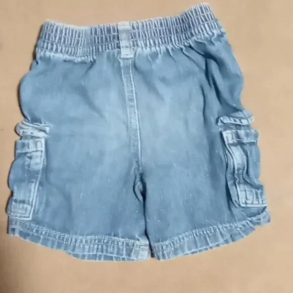 🐈 Garanimals cargo blue jean shorts - 24 months - Picture 2 of 3